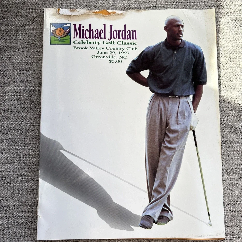 Michael Jordan 1997 Celebrity Golf Invitational‎ Program W/ Celebrity Autographs